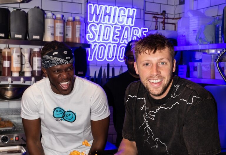 Sidemen members visit their new Sides sites for food giveaways